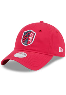 New Era St Louis City SC Red Evergreen Glitter 9TWENTY Womens Adjustable Hat