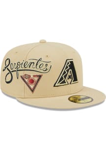New Era Arizona Diamondbacks Mens Tan Side Logo 59FIFTY Fitted Hat