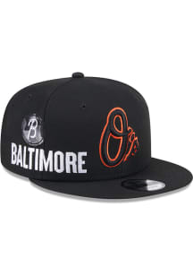 New Era Baltimore Orioles Black Side Logo 9FIFTY Mens Snapback Hat