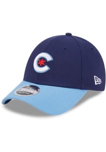 New Era Chicago Cubs 2024 MLB City Connect Stretch Snap 9FORTY Adjustable Hat - Navy Blue