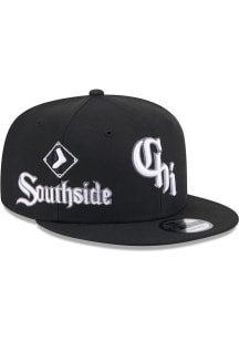 New Era Chicago White Sox Black Side Logo 9FIFTY Mens Snapback Hat