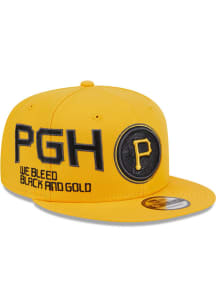New Era Pittsburgh Pirates Yellow Side Logo 9FIFTY Mens Snapback Hat