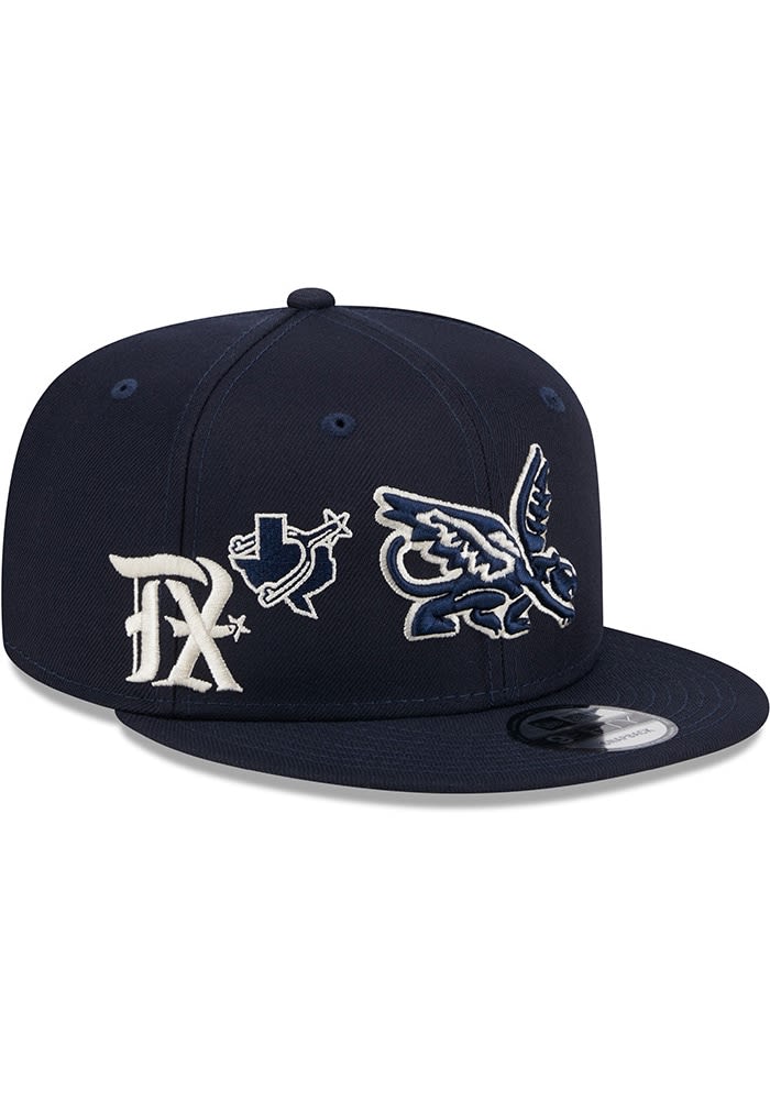 Texas Rangers New Era Side Logo 9FIFTY Snapback Hat - NAVY