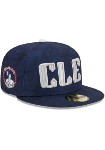 New Era Cleveland Guardians Mens Navy Blue City Connect Fan Pack 59FIFTY Fitted Hat