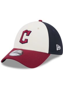 New Era Cleveland Guardians Mens Navy Blue 2024 MLB City Connect 39THIRTY Flex Hat
