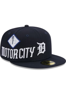 New Era Detroit Tigers Mens Navy Blue Side Logo 59FIFTY Fitted Hat