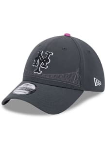 New Era New York Mets Mens Grey 2024 MLB City Connect 39THIRTY Flex Hat