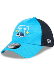 New Era Philadelphia Phillies Mens Blue Game Day TC Distinct 2T 39THIRTY Flex Hat