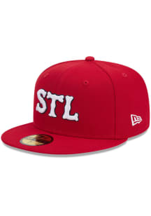 New Era St Louis Cardinals Mens Red 2024 MLB CITY CONNECT 59FIFTY Fitted Hat