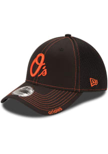 New Era Baltimore Orioles Mens Black Team Neo 39THIRTY Flex Hat
