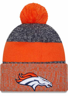 New Era Denver Broncos Orange 2023 JR Sideline CW Sport Cuff Youth Knit Hat