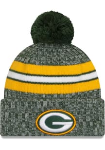 New Era Green Bay Packers Green 2023 JR Sideline Sport Cuff Youth Knit Hat