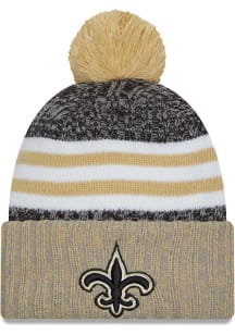 New Era New Orleans Saints Gold 2023 Sideline STM Sport Cuff Mens Knit Hat