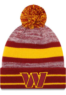 New Era Washington Commanders Maroon Cuff Pom Mens Knit Hat