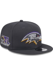 New Era Baltimore Ravens Grey 2024 NFL Draft 9FIFTY Mens Snapback Hat