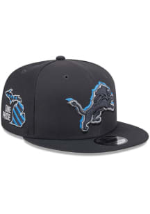 New Era Detroit Lions Graphite 2024 NFL Draft 9FIFTY Mens Snapback Hat