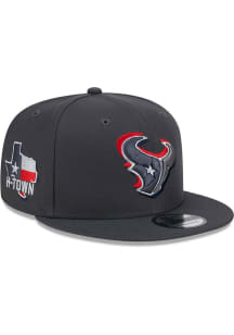 New Era Houston Texans Graphite 2024 NFL Draft 9FIFTY Mens Snapback Hat