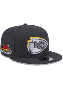 New Era Kansas City Chiefs Graphite 2024 NFL Draft 9FIFTY Mens Snapback Hat