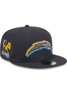 New Era Los Angeles Chargers Graphite 2024 NFL Draft 9FIFTY Mens Snapback Hat