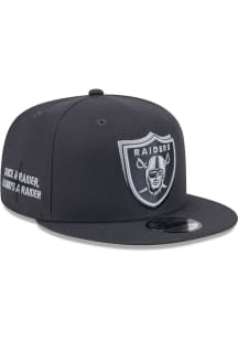 New Era Las Vegas Raiders Graphite 2024 NFL Draft 9FIFTY Mens Snapback Hat