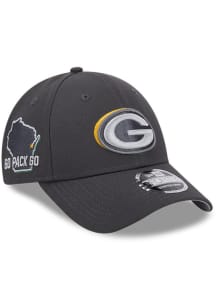 New Era Green Bay Packers 2024 NFL Draft Stretch 9FORTY Adjustable Hat - Graphite