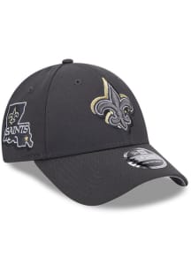 New Era New Orleans Saints 2024 NFL Draft Stretch 9FORTY Adjustable Hat - Graphite