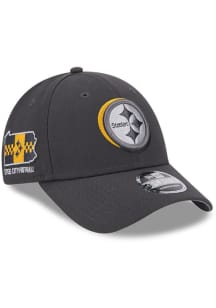 New Era Pittsburgh Steelers 2024 NFL Draft Stretch 9FORTY Adjustable Hat - Graphite