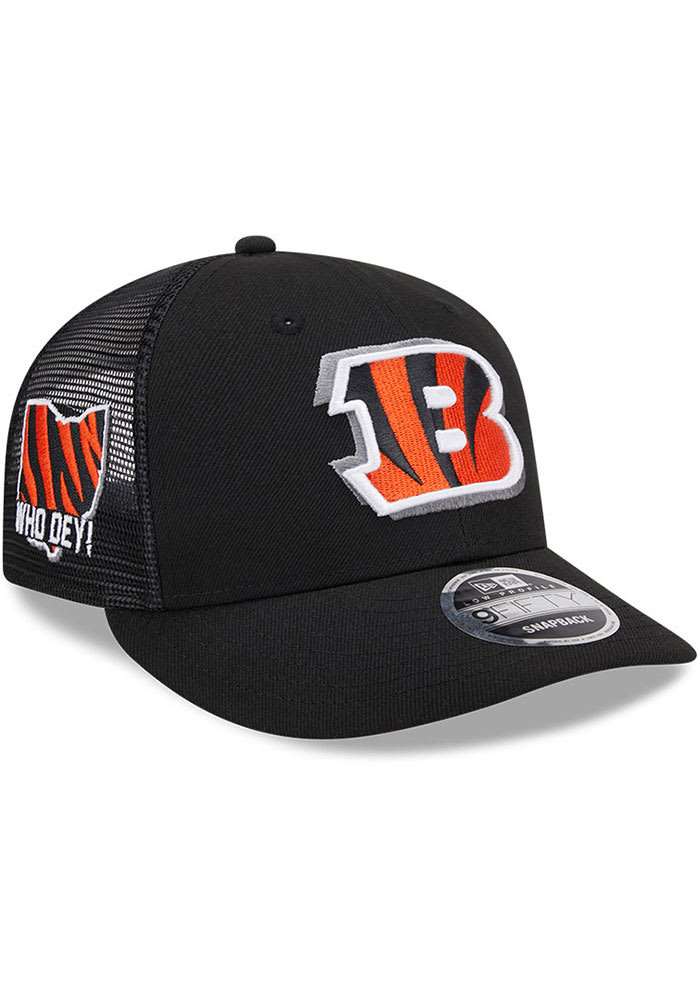 New Era Cincinnati Bengals 2024 NFL Draft Trucker LP9FIFTY Adjustable Hat BLACK