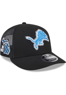 New Era Detroit Lions 2024 NFL Draft Trucker LP9FIFTY Adjustable Hat - Black