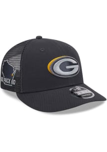 New Era Green Bay Packers 2024 NFL Draft Trucker LP9FIFTY Adjustable Hat - Graphite