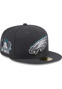 New Era Philadelphia Eagles Mens Grey 2024 NFL Draft 59FIFTY Fitted Hat