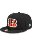 New Era Cincinnati Bengals Mens Black 2024 NFL Draft 59FIFTY Fitted Hat