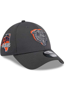 New Era Chicago Bears Mens Grey 2024 NFL Draft 39THIRTY Flex Hat