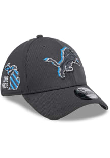 New Era Detroit Lions Mens Grey 2024 NFL Draft 39THIRTY Flex Hat