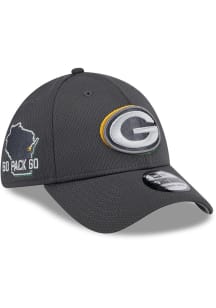 New Era Green Bay Packers Mens Grey 2024 NFL Draft 39THIRTY Flex Hat
