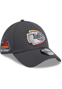 New Era Kansas City Chiefs Mens Grey 2024 NFL Draft 39THIRTY Flex Hat