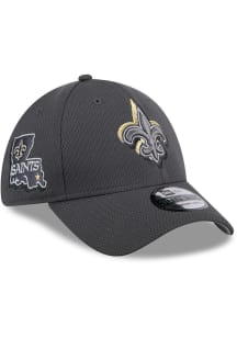 New Era New Orleans Saints Mens Grey 2024 NFL Draft 39THIRTY Flex Hat
