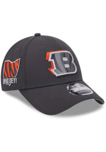New Era Cincinnati Bengals Graphite 2024 NFL Draft JR 9FORTY Youth Adjustable Hat