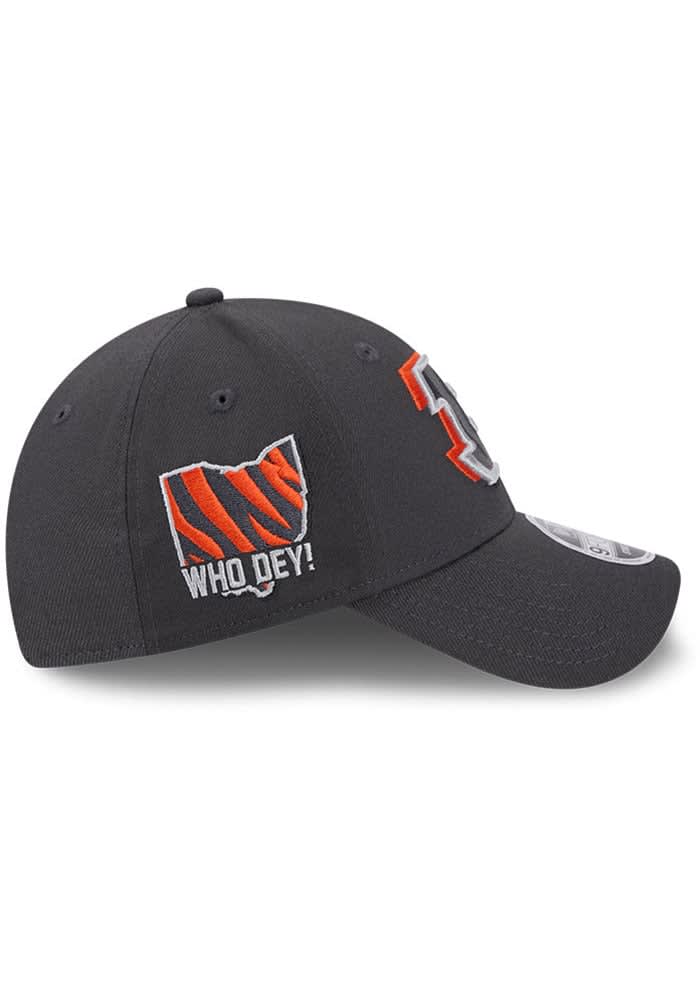 New Era Cincinnati Bengals Graphite 2024 NFL Draft JR 9FORTY Youth Adjustable Hat