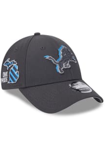 New Era Detroit Lions Graphite 2024 NFL Draft JR 9FORTY Youth Adjustable Hat