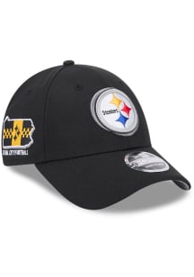 New Era Pittsburgh Steelers Black 2024 NFL Draft JR 9FORTY Youth Adjustable Hat