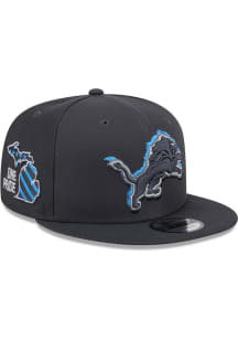 New Era Detroit Lions Graphite 2024 NFL Draft JR 9FIFTY Youth Snapback Hat