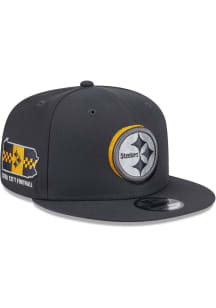 New Era Pittsburgh Steelers Graphite 2024 NFL Draft JR 9FIFTY Youth Snapback Hat