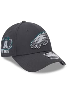 New Era Philadelphia Eagles Graphite 2024 NFL Draft JR 9FORTY Youth Adjustable Hat
