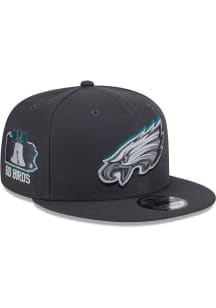 New Era Philadelphia Eagles Graphite 2024 NFL Draft JR 9FIFTY Youth Snapback Hat