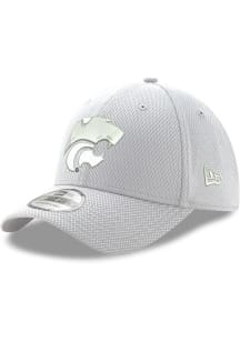 New Era K-State Wildcats Mens White Tonal Powercat Diamond Era 39THIRTY Flex Hat