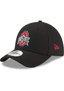 New Era Ohio State Buckeyes Mens Black Primary Logo Diamond Era 39THIRTY Flex Hat