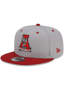 New Era Alabama Crimson Tide Grey 2T Retro 9FIFTY Mens Snapback Hat
