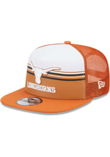 New Era Texas Longhorns Burnt Orange Crown Stripe A Frame 9FIFTY Mens Snapback Hat