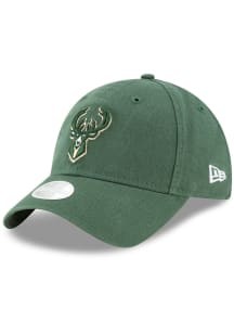 New Era Milwaukee Bucks Green W Core Classic 9TWENTY Womens Adjustable Hat